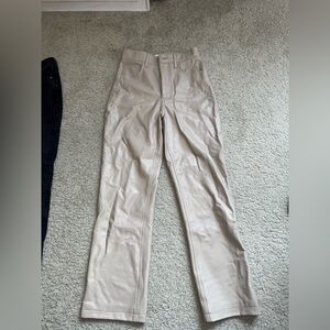 Abercrombie & Fitch Beige Leather Pants